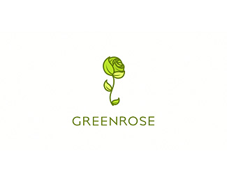 GREEN ROSE绿色玫瑰标志设计