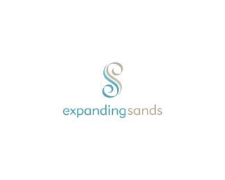 expanding sands字母创意标志设计欣赏