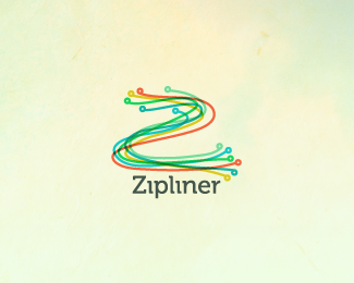 Zipliner邮编衬垫线条标志设计欣赏