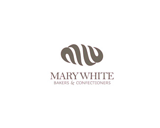 MARY WHITE面包店标志设计欣赏