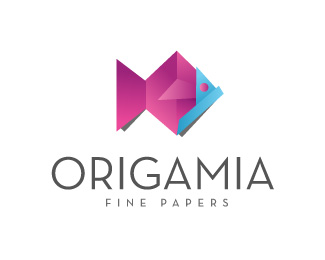 Origamia纸文化创意标志设计欣赏