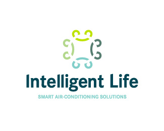 Intelligent Life智能生活空调标志设计