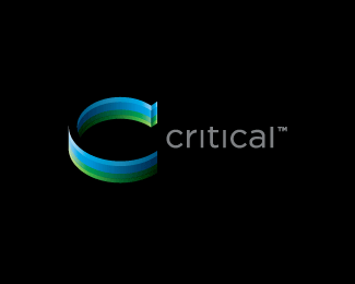 Critical立体字母C创意标志设计