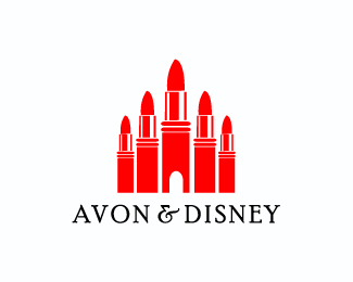 AVON&DISNEY化妆品（唇膏）标志设计