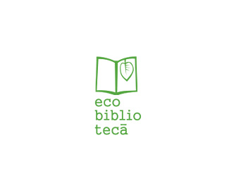 ECOBIBLIOTECA绿色图书馆标志