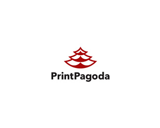 PRINT PAGODA在线打印服务标志