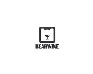 BEARWINE创意动物标志设计